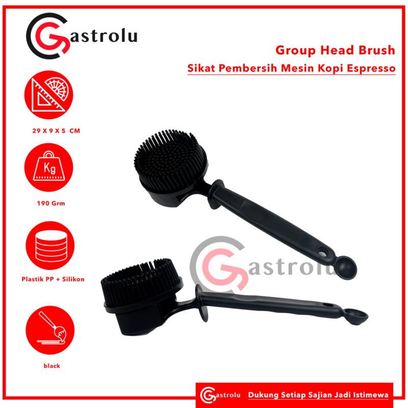 Sikat Pembersih Mesin Kopi Espresso – Group Head Brush + Sendok Dosing | Cleaning Brush Barista