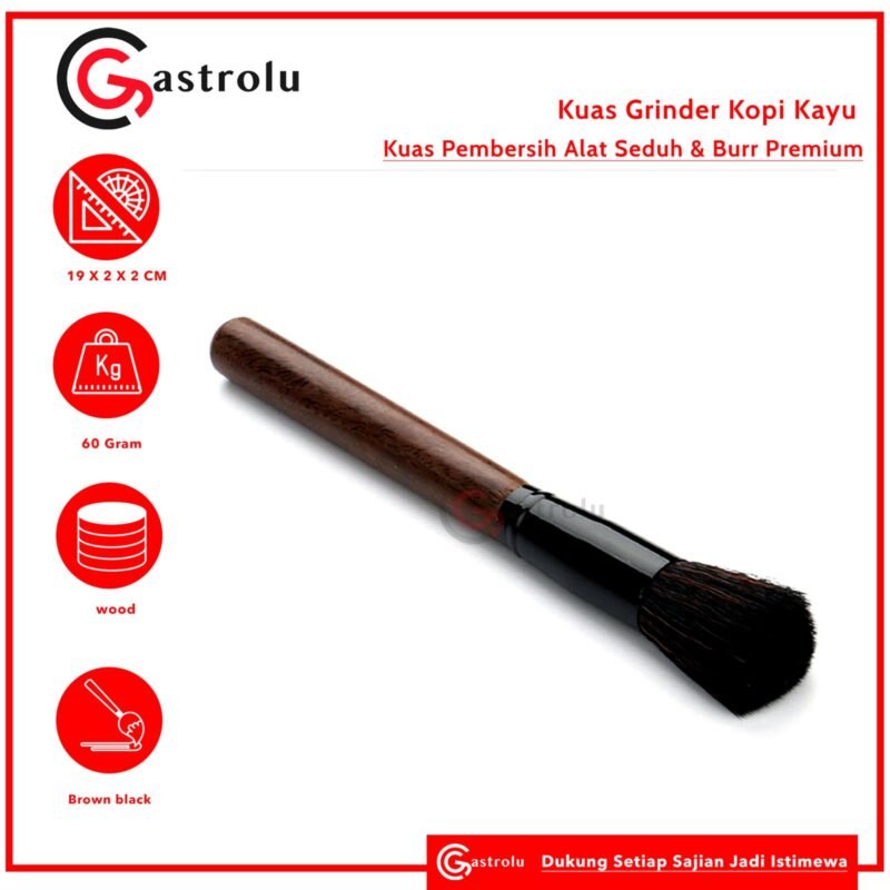Kuas Sikat Grinder Kopi Kayu 25cm – Kuas Pembersih Alat Seduh & Burr Premium