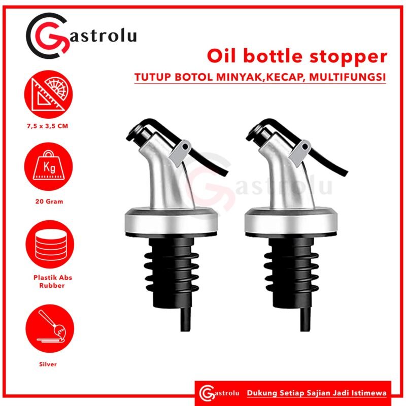 Tutup Botol Anti Tumpah / Oil bottle stopper / Oil Pourer Minyak Cuka Anggur – Drip Proof & Oil Control