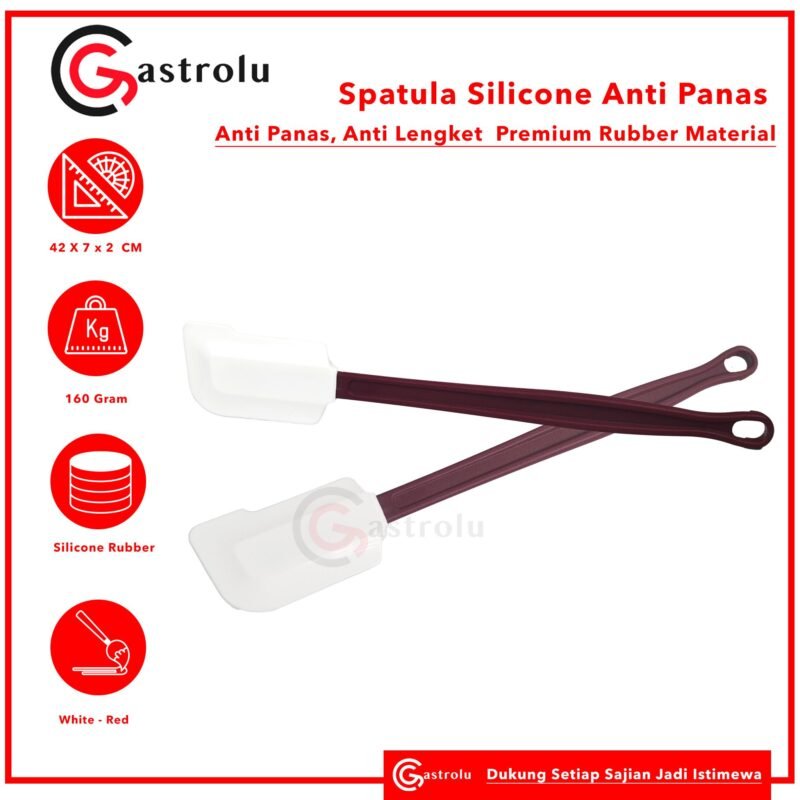 Spatula Silicone Anti Panas – Food Grade & Tahan Suhu Tinggi | Kualitas Premium Rubber