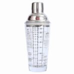 Cocktail Shaker Kaca dengan Resep & Takaran  | Tutup Stainless Steel