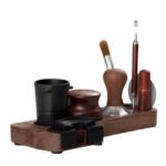 Tamping Station Barista Kayu – Dudukan Portafilter, Tamper & Distributor