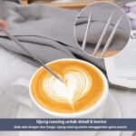 Latte Art Pen 2 Sisi Stainless – Alat Hias Kopi Barista - Gambar 5