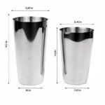Boston Cocktail Shaker Set 600ml / 750ml Stainless - Gambar 3