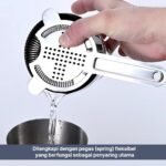 Hawthorne Strainer  Stainless Steel – Cocktail Ice Separator - Gambar 4