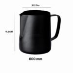 Milk Pitcher Hitam Barista  350ml - 600ml Latte Art Pitcher - Gambar 3