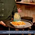 Nampan Saji Makanan Plastik Anti Slip | Tray Bulat & Kotak - Gambar 4