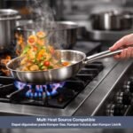MorganWare Fry Pan Stainless Steel SUS 304 3-Ply Base Professional Cookware Series - Gambar 5