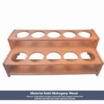 Commercial Syrup Bottle Rack – Dual-Level Support Solid Wood - Gambar 4