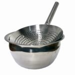 Stainless Oil Strainer Bowl – Baskom & Saringan Minyak SUS304 Food Grade (1 Set) - Gambar 2