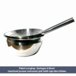 Stainless Oil Strainer Bowl – Baskom & Saringan Minyak SUS304 Food Grade (1 Set) - Gambar 5