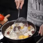 Stainless Skimmer Ladle – Oil Strainer for Frying - Gambar 4
