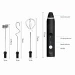 Milk Frother USB Rechargeable – Hand Mixer Elektrik Pembuih Susu untuk Kopi & Minuman - Gambar 3