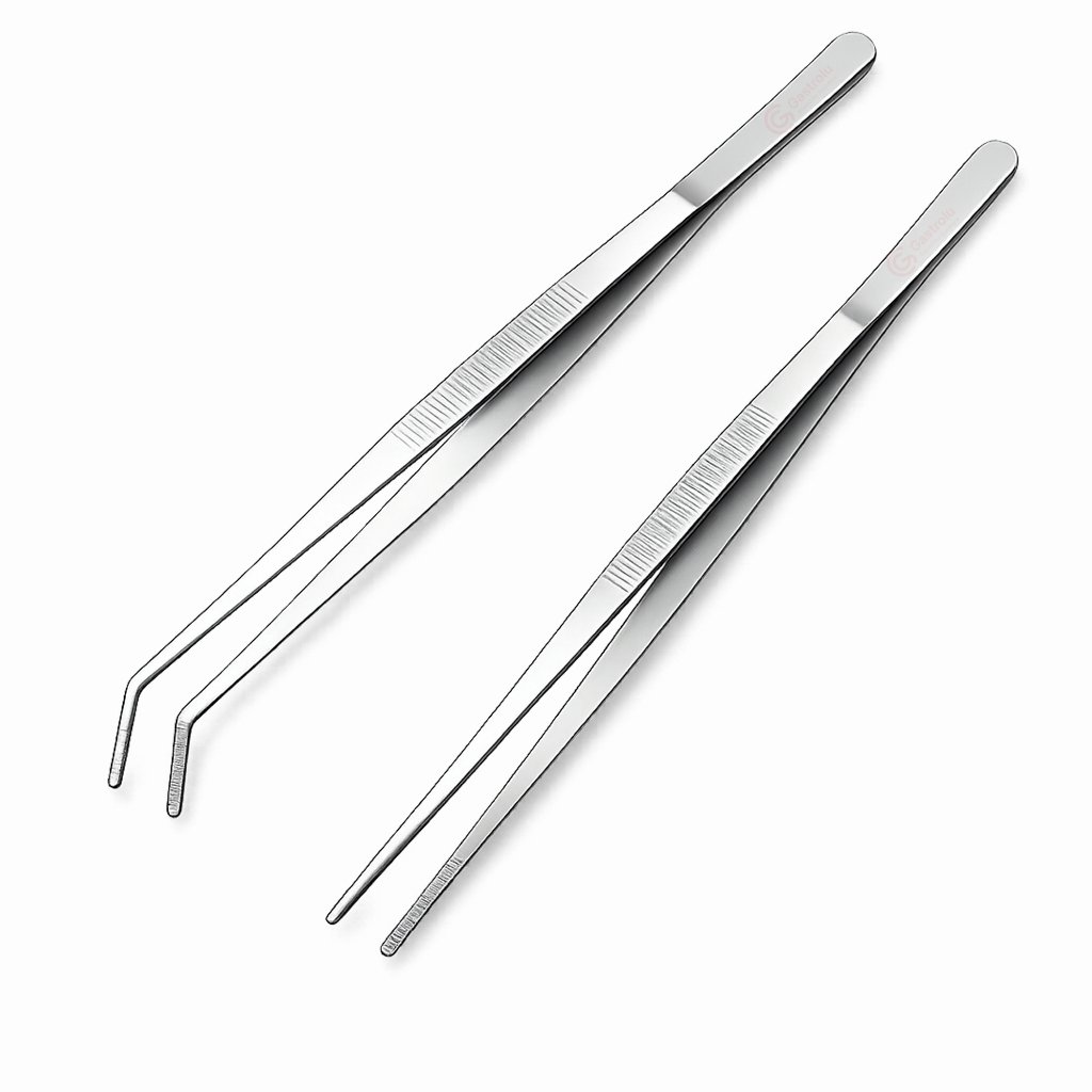 ginee_20260317040346786_3969164421.jpeg Tweezer Professional Kitchen & Bar Tool Stainless Steel – 25 cm - Gambar 1