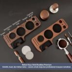 Tamping Station Barista Kayu – Dudukan Portafilter, Tamper & Distributor - Gambar 5