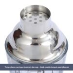 Cocktail Shaker Kaca dengan Resep & Takaran  | Tutup Stainless Steel - Gambar 3