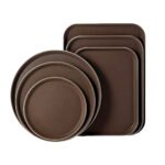 Nampan Saji Makanan Plastik Anti Slip | Tray Bulat & Kotak