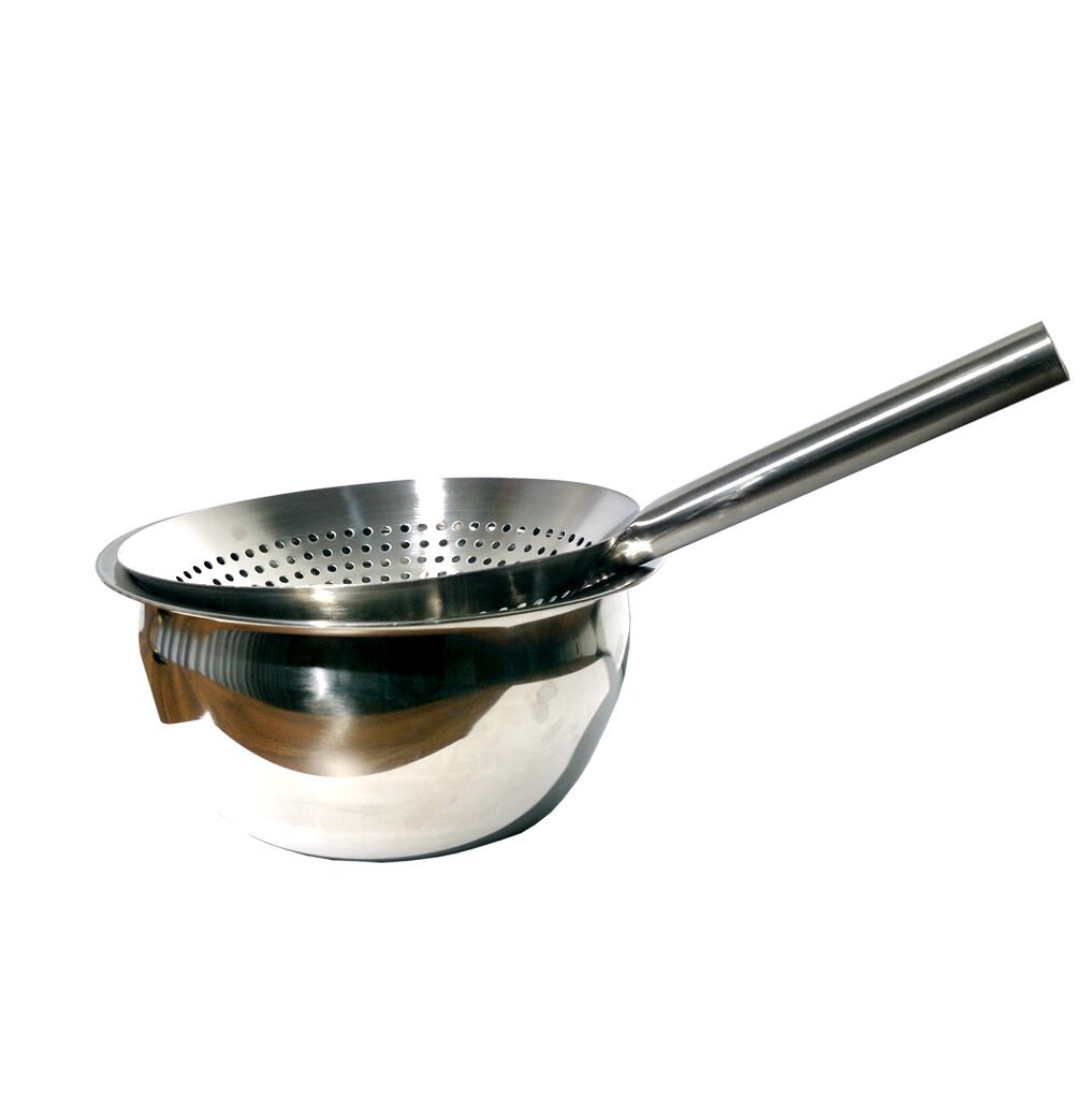 oil bowl copy Stainless Oil Strainer Bowl – Baskom & Saringan Minyak SUS304 Food Grade (1 Set) - Gambar 1